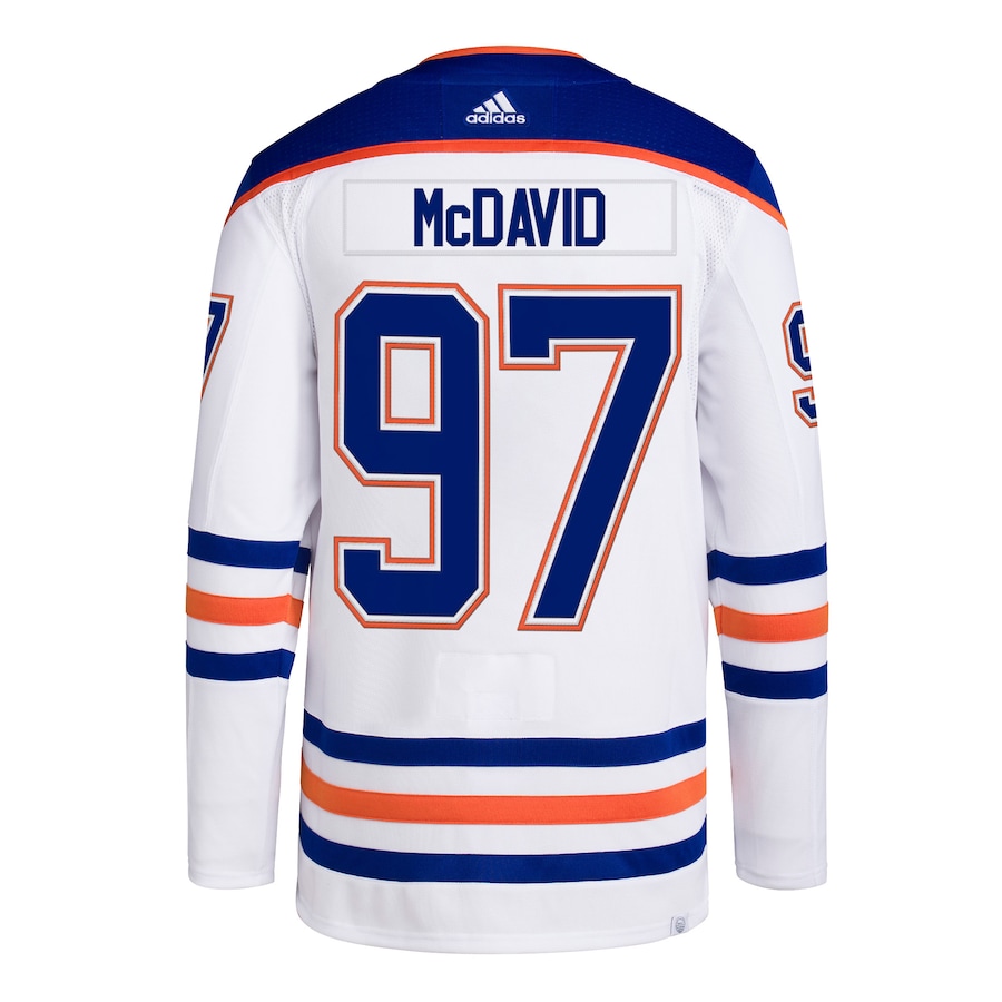 Connor McDavid Edmonton Oilers adidas Away - Primegreen Authentic Pro Player Jersey - White