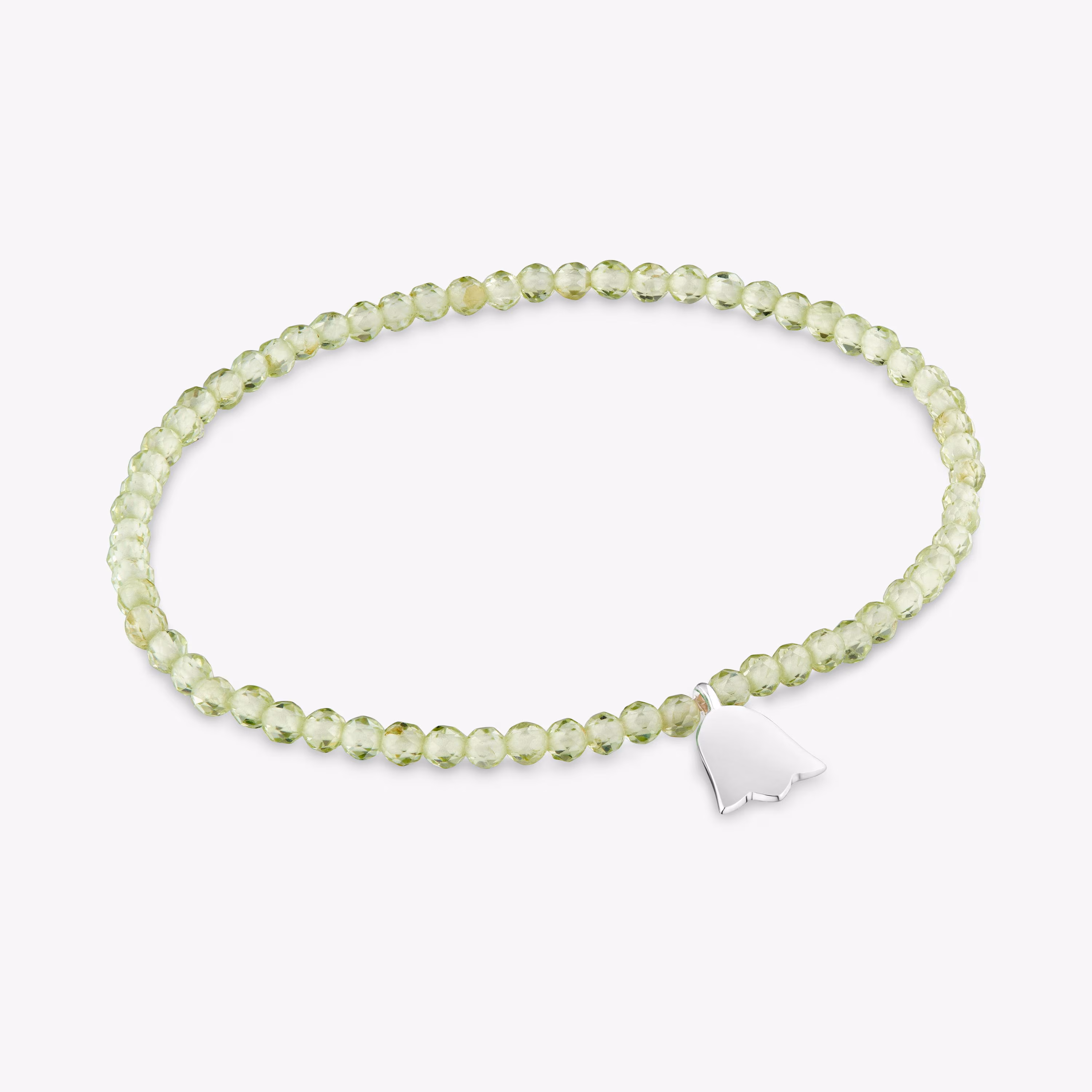 Pulsera elástica con peridoto y tulipán de plata TOUS Motivos
