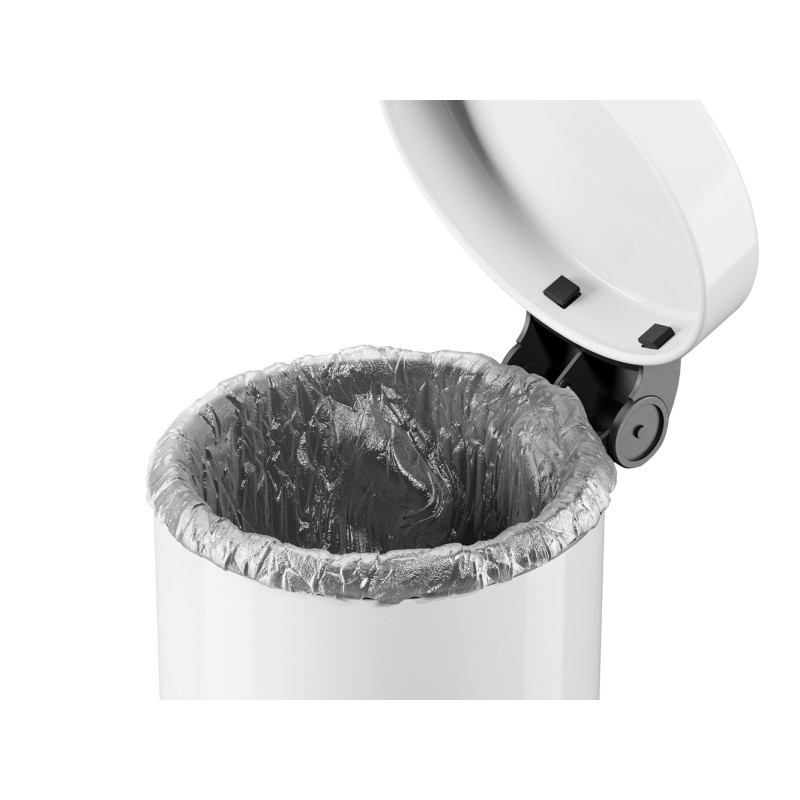 Poubelle à pédale Solid S blanche 4 L HAILO