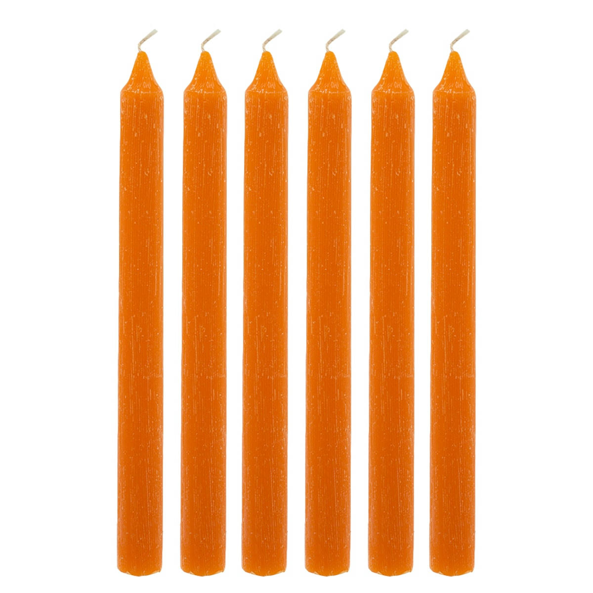 RUSTIC - 13 Bougies oranges pour chandelier en paraffine H25