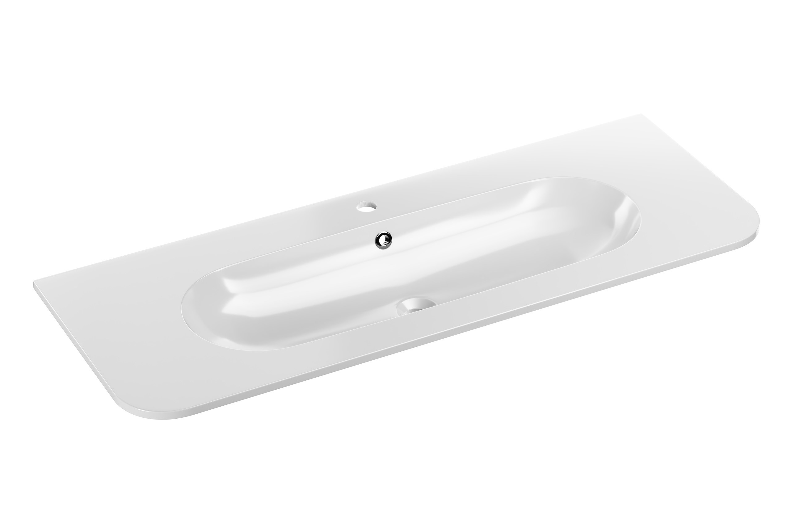 Umywalka Meblowa 120 cm PURE WHITE GLOSS UM 120-46 Biały Połysk
