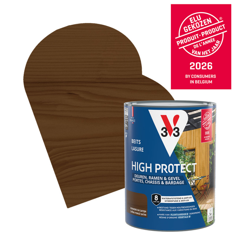 Lasure pour bois High Protect chêne foncé 0,75 L V33