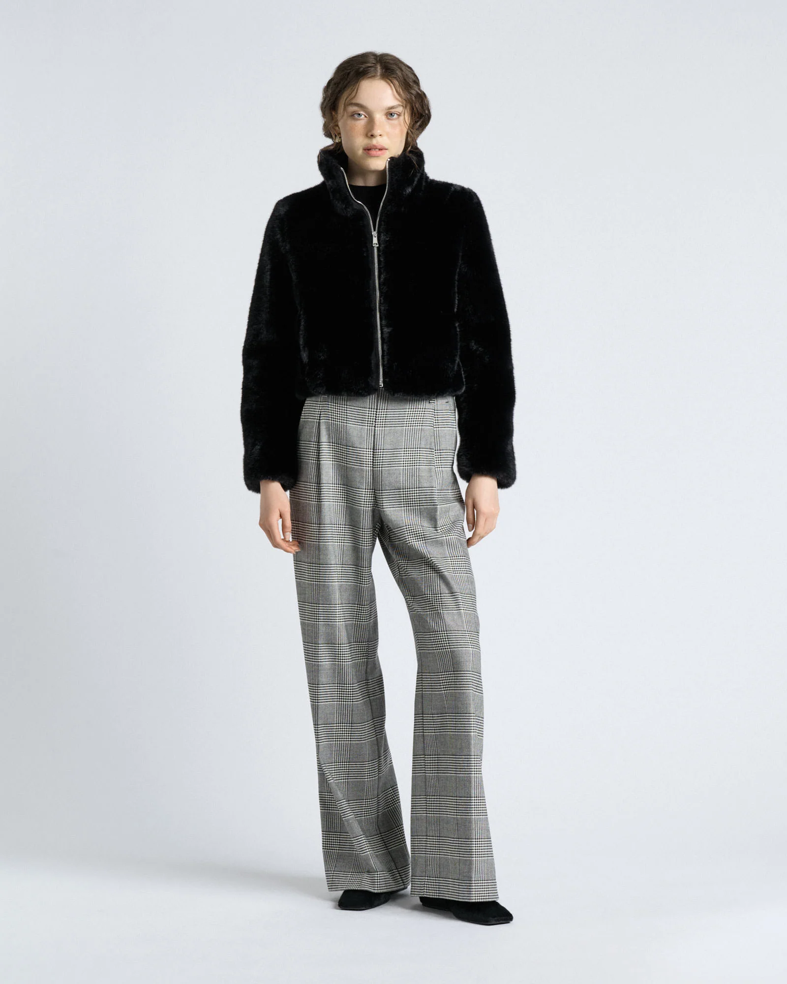 Faux Fur Cropped Jacket