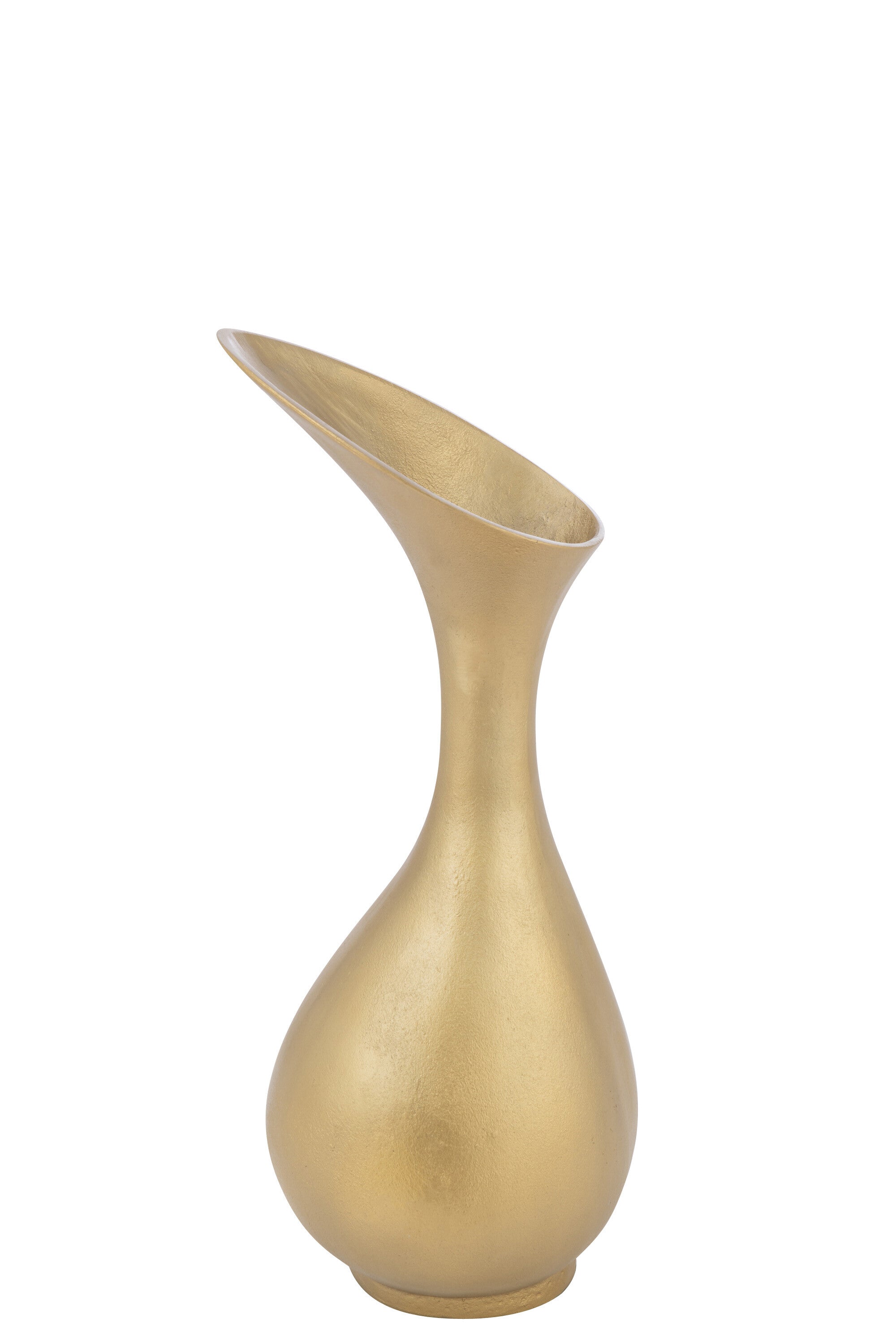 J-Line vaas Olivia - aluminium - goud - medium - 60 cm hoog