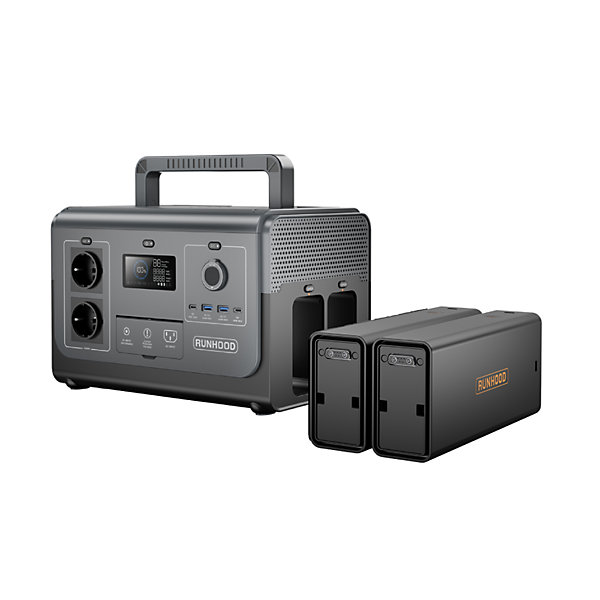 Kit Atelier Mobile RUNHOOD - 1200 W   648 Wh   100 W Solaire - Energie Nomade pour Chantier et Reparation