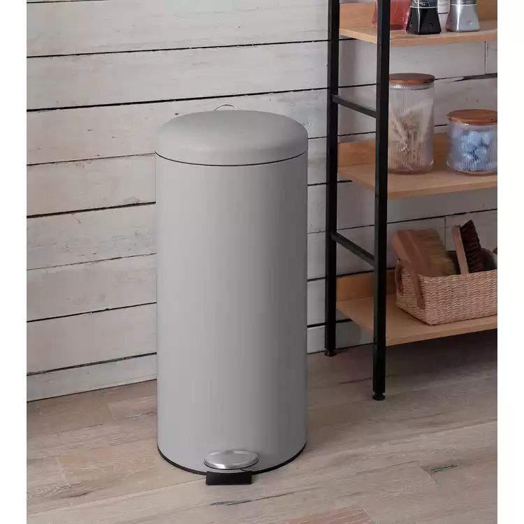 Habitat 30 Litre Round Kitchen Pedal Bin - Matt Grey