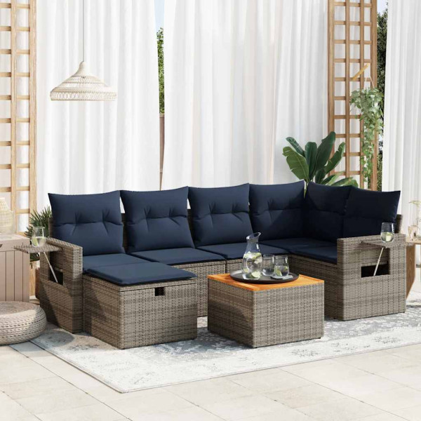 Zestaw Mebli Ogrodowych Stół Rattan Poduszki Do Ogrodu Na Taras Na Balkon