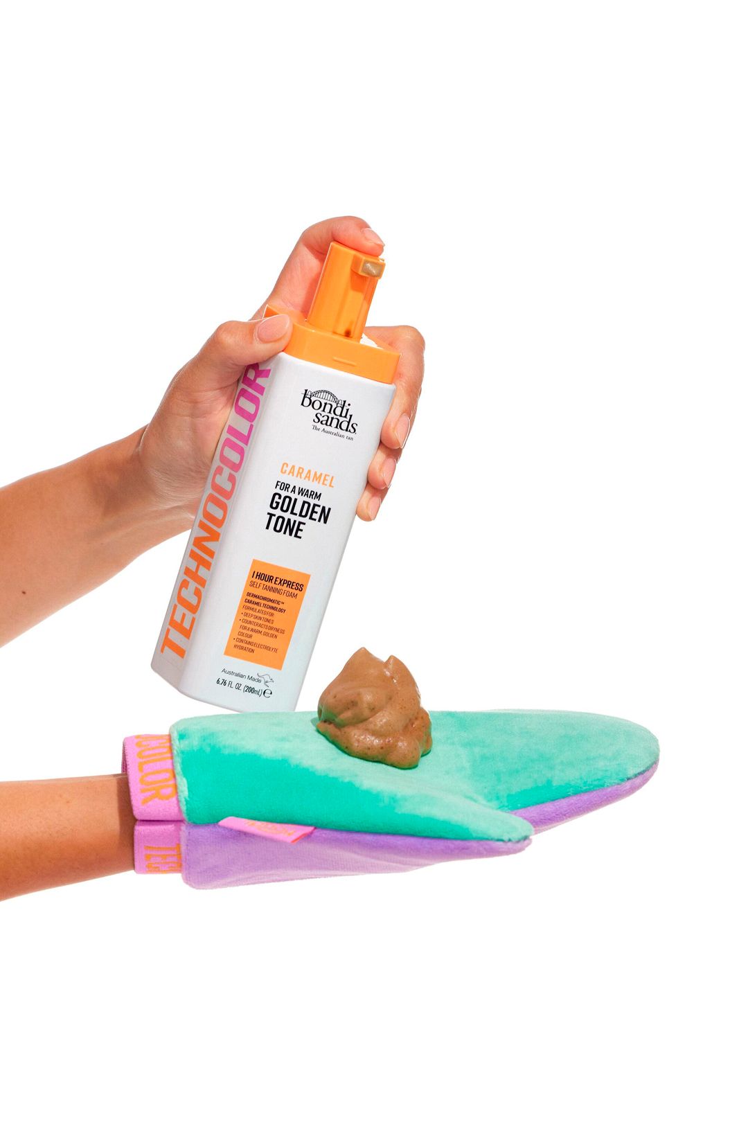 Bondi Sands Technocolor 1 Hour Express Self Tanning Foam - Caramel Warm Golden Tone 200ml