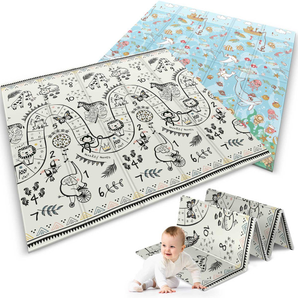 Mata piankowa edukacyjna Nukido składana dwustronna 180x200 cm 734006