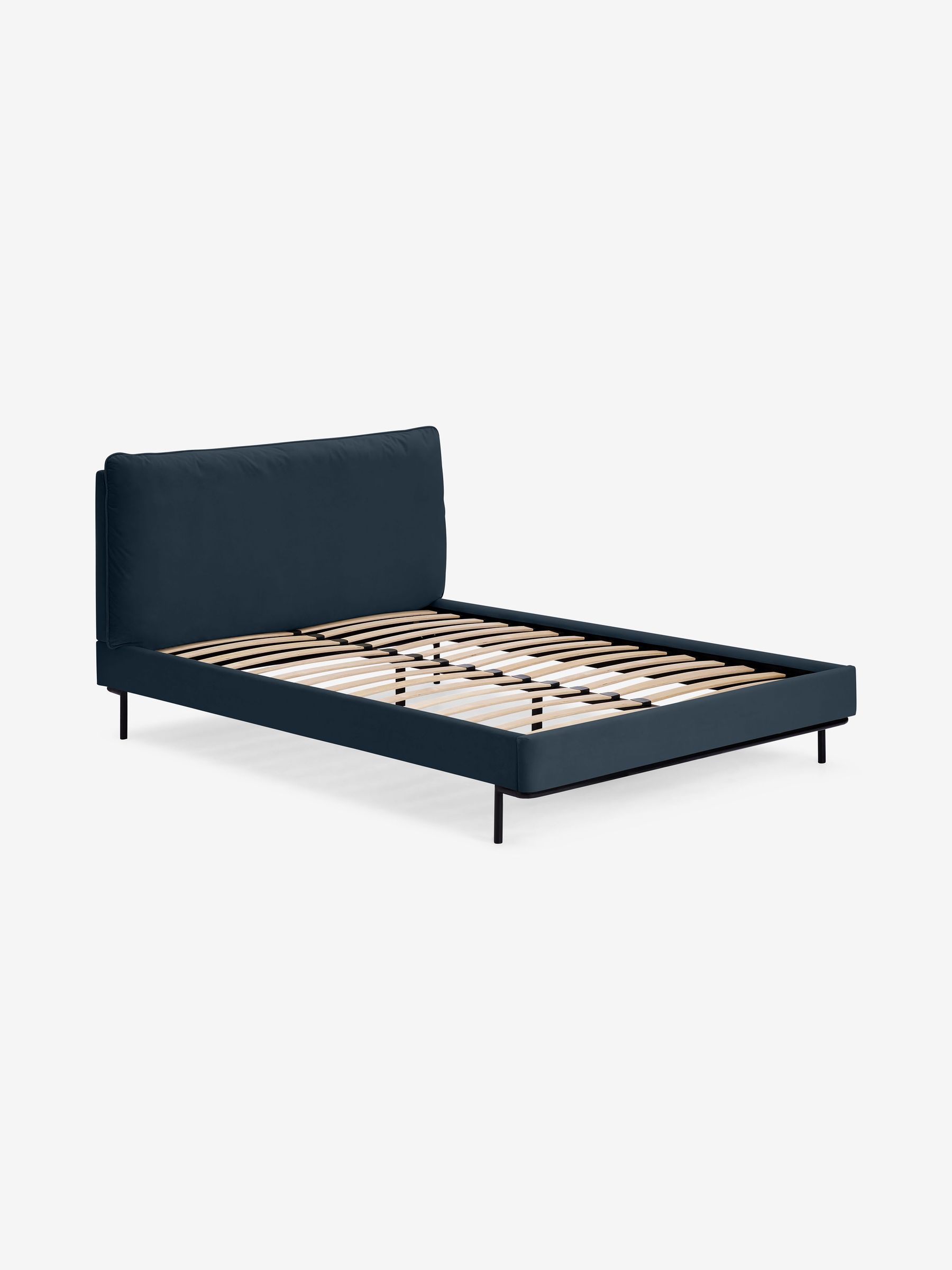 Harlow Bed in Navy Velvet