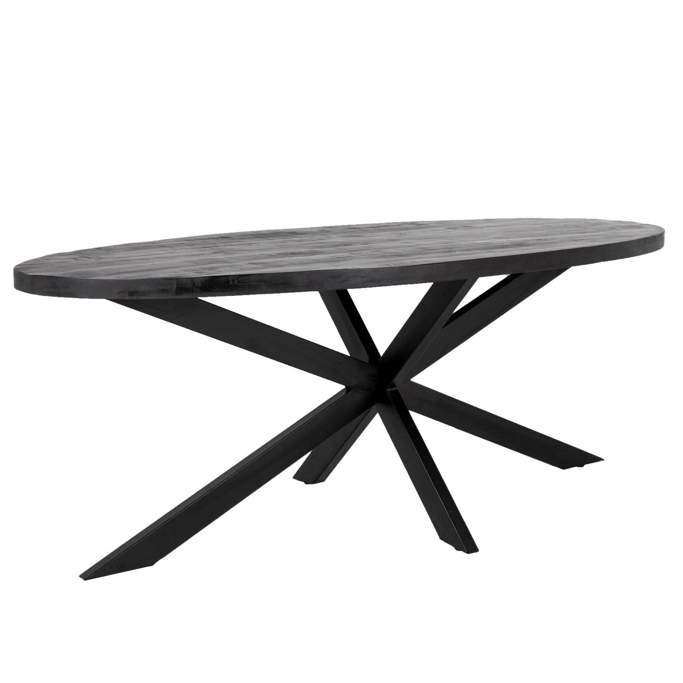 Giga Meubel Eettafel Mansour - Zwart Mangohout - 160x100x76cm