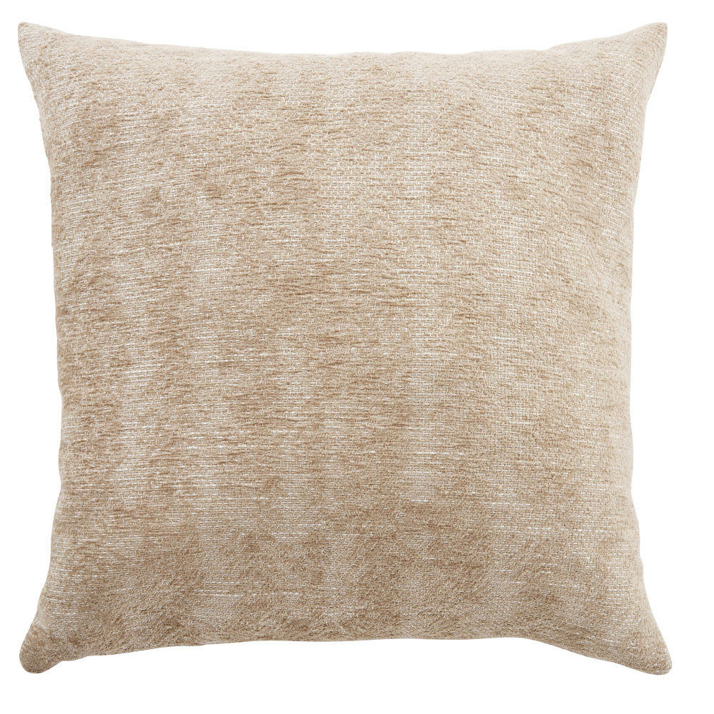 ISSOIRE - Coussin tissé jacquard beige 44x44