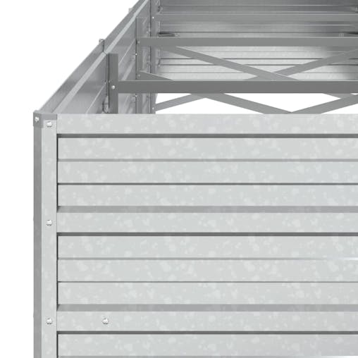 NNEVL Garden Raised Bed 320x80x45 cm Galvanized Steel Silver