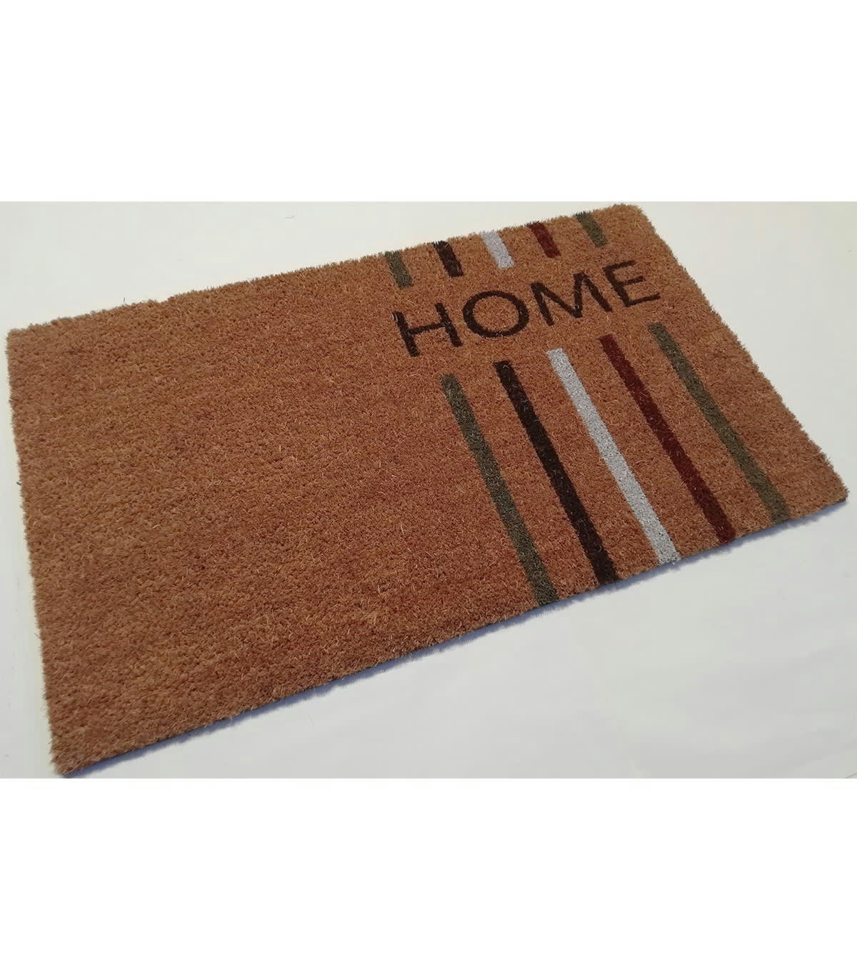 - Paillasson Home traits colorés 45x75cm - Marron