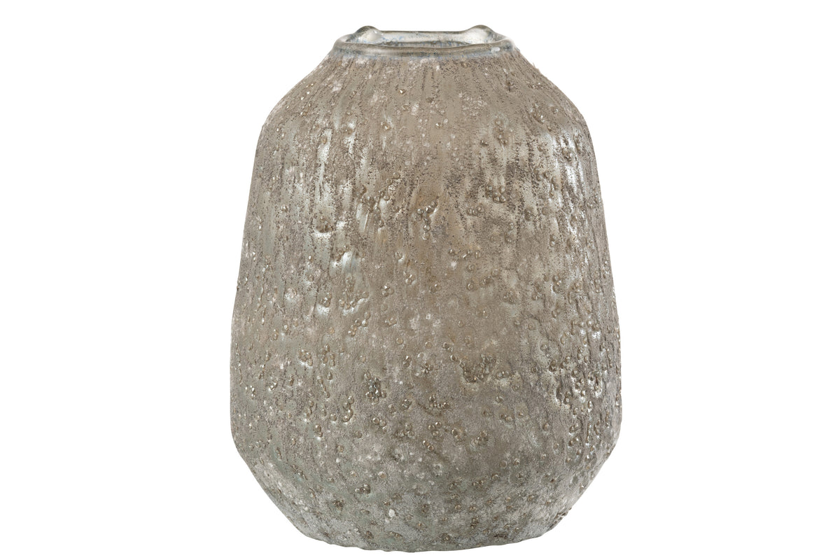 J-Line windlicht - glas - grijs - large