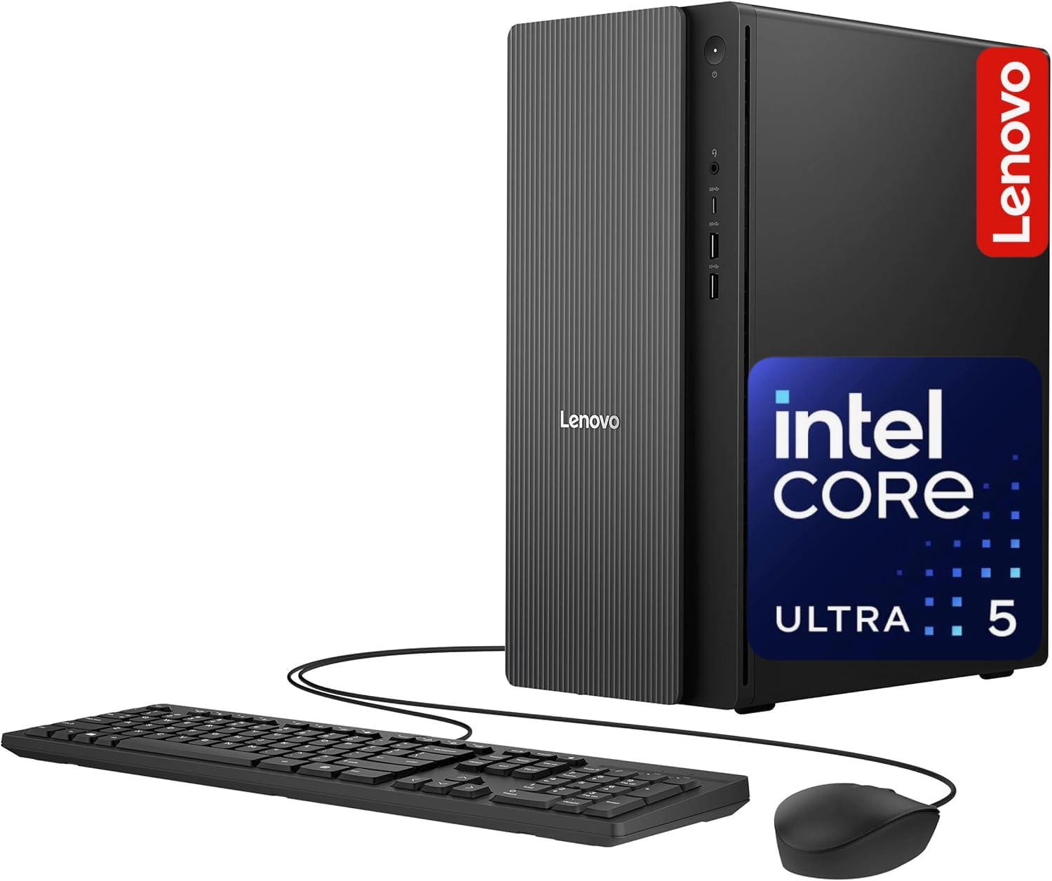 Lenovo IdeaCentre Secure & Productive Business Tower Desktop  Intel 10-Core Ultra 5 225  16GB DDR5 RAM  1TB Storage(512GB SSD & 500GB HDD)  HDMI + VGA  Wi-Fi 6E  RJ-45  USB-C  Windows 11 Pro