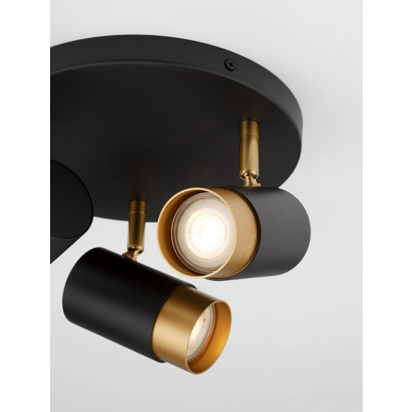 Deckenleuchte »Pogno«, LED, 3-flammig, schwarz/goldfarben