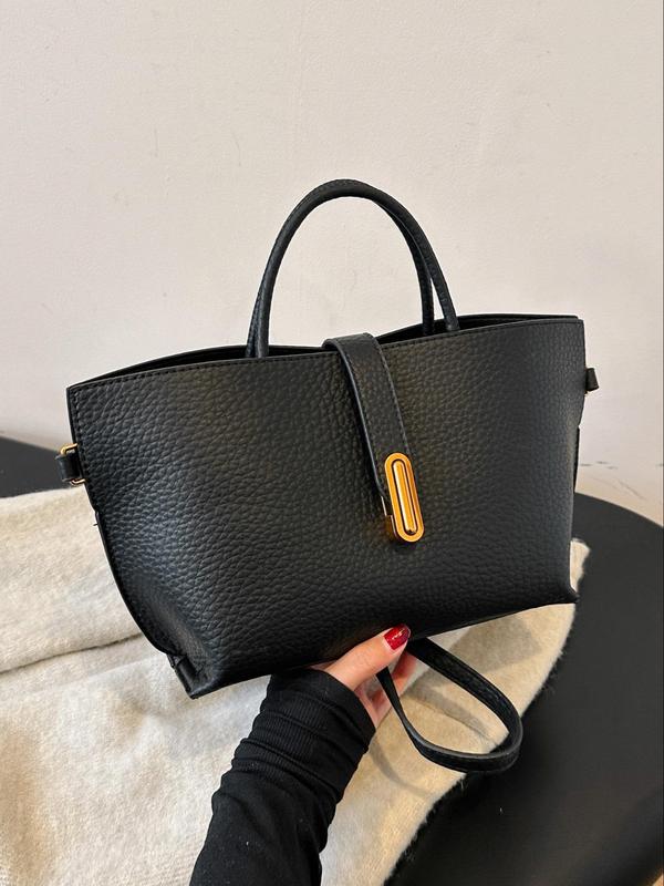 25 fall&winter Women's Elegant Solid Color Handbag, Fashionable Crossbody Bag for Daily Used, Casual Trendy Versatile High-quality Daily Commuting Bag