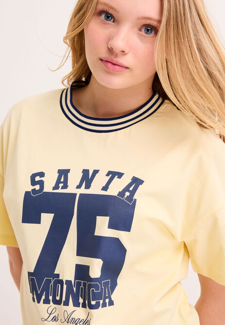 Older Girls Yellow Football Jersey Top