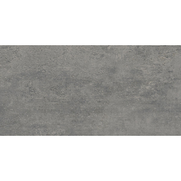 Carrelage sol extérieur en grès cérame émaillé effet béton gris anthracite l.30 x L.60 x ép.0.9 cm Bauha