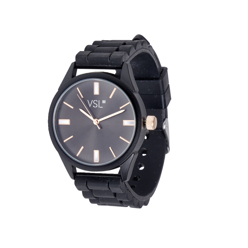 Montre bracelet silicone noir