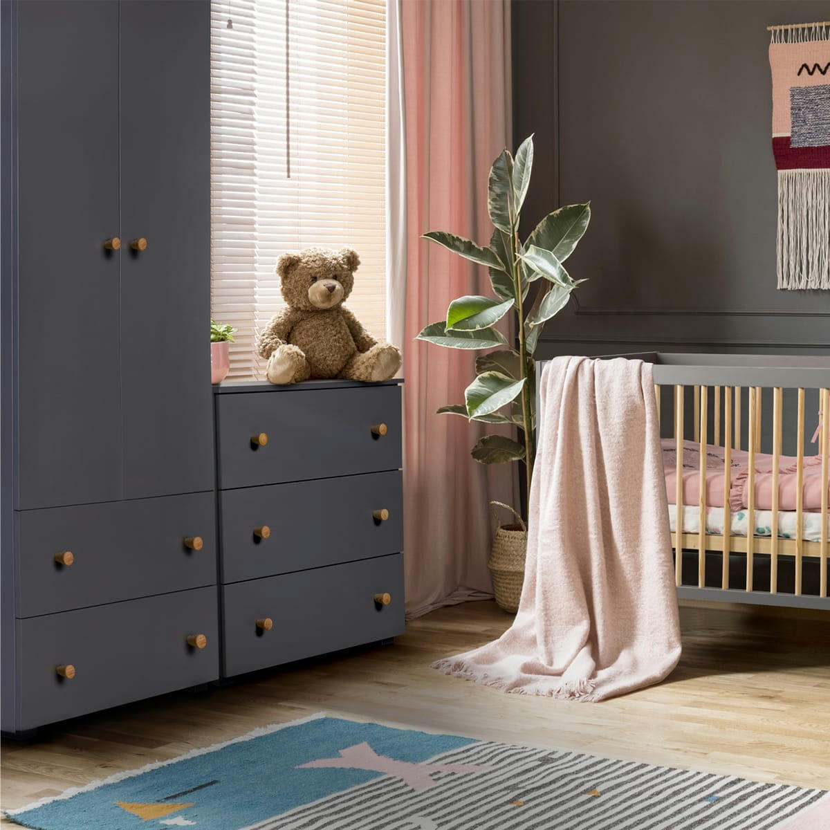 PAULINE - Armoire 2 portes 2 tiroirs