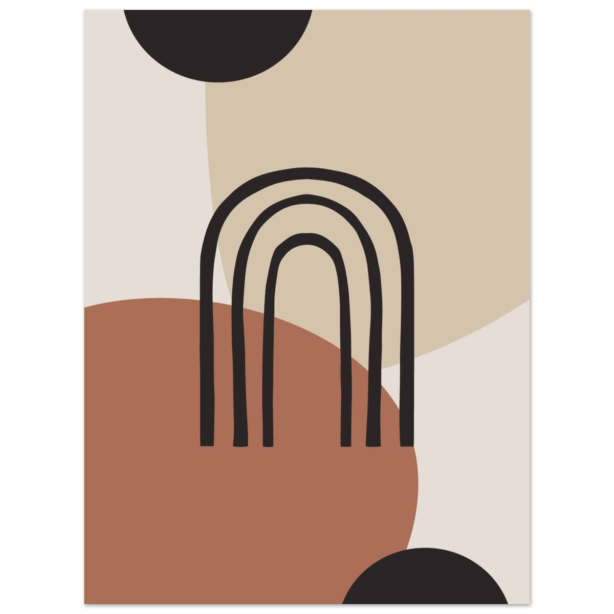 Artfulprints Poster Boho - Natural arches  - 30x40 cm - Terracotta