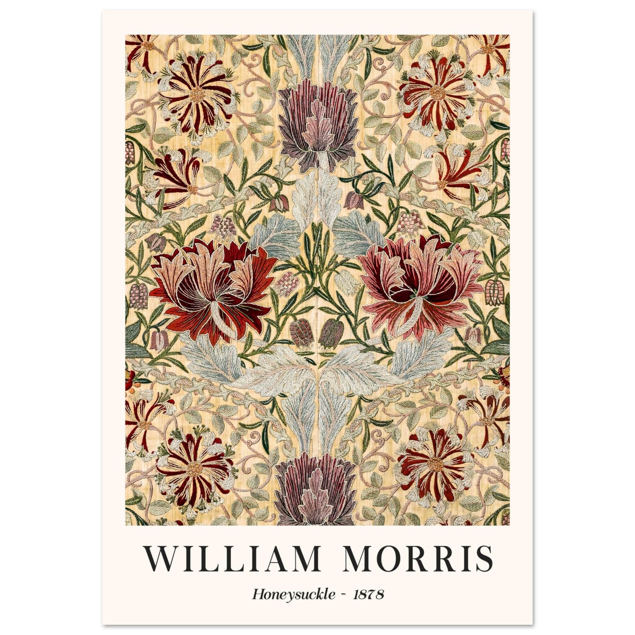 Artfulprints Poster William Morris - Honeysuckle III 1886  - 70x100 cm - Meerkleurig