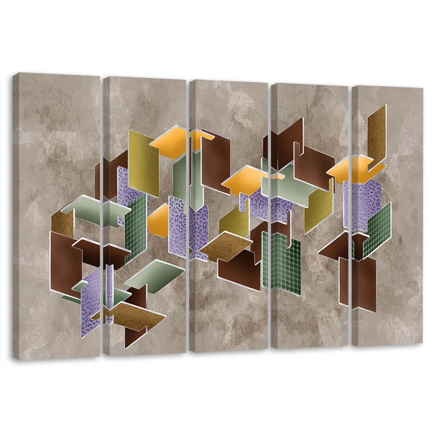 Feeby Obraz 5 częściowy na płótnie Puzzle 3D