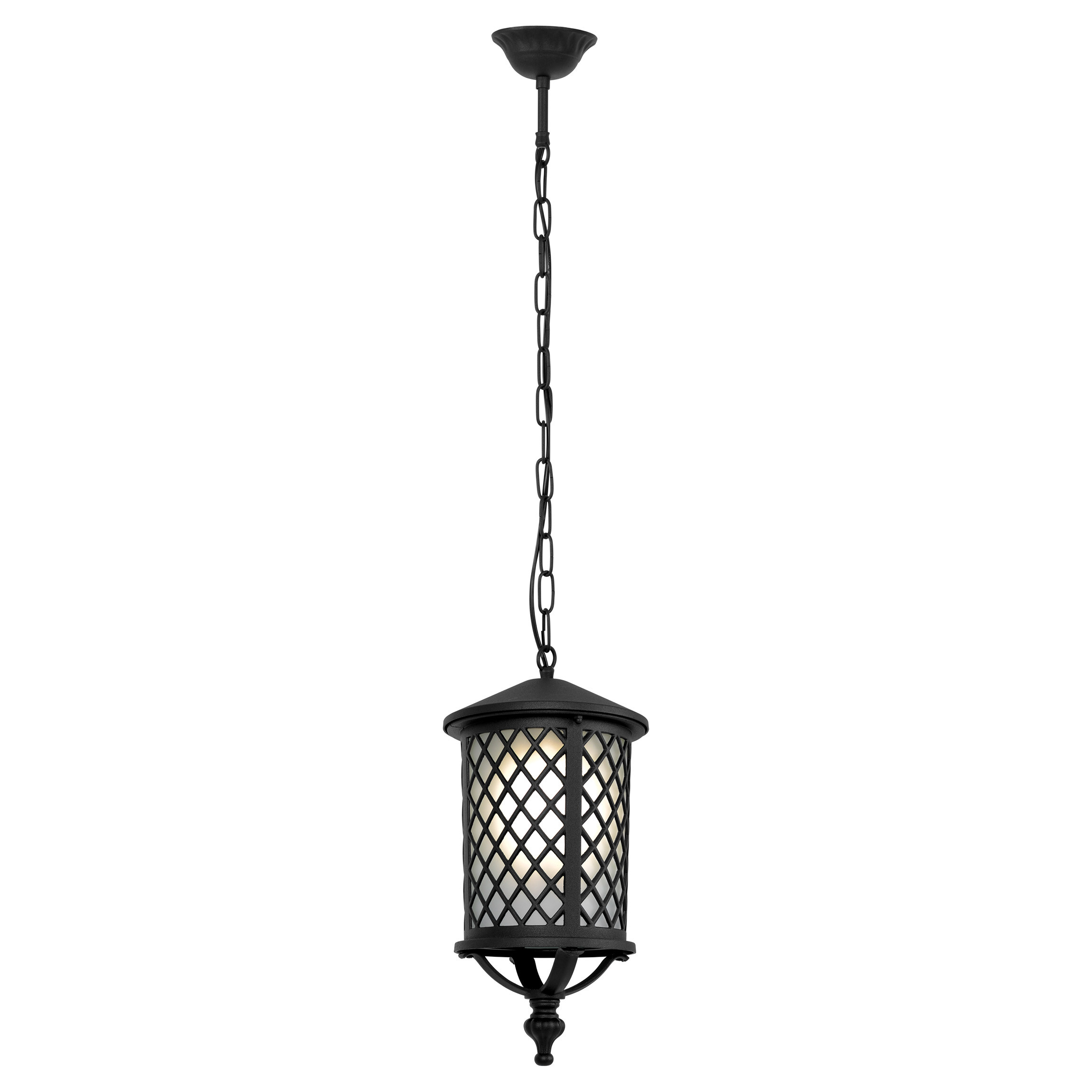 Lampa sufitowa zewnętrzna CHICAGO łańcuch czarny 1xE27x15W IP44 Kaja