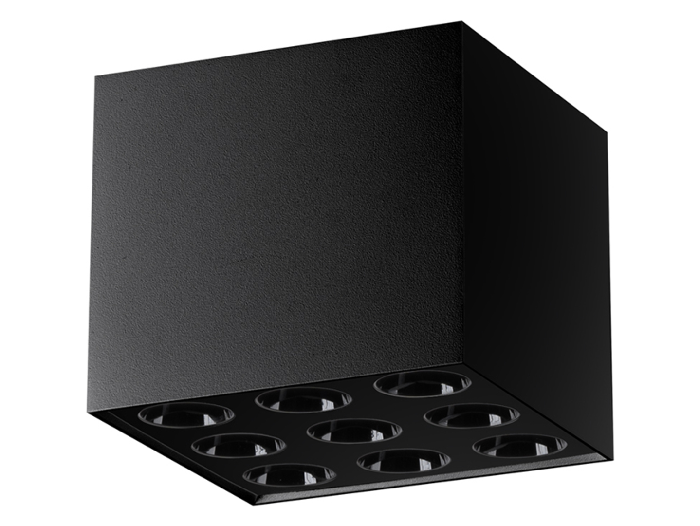 Lampa natynkowa Ozzy LED 9-punktowa aluminiowa czarna