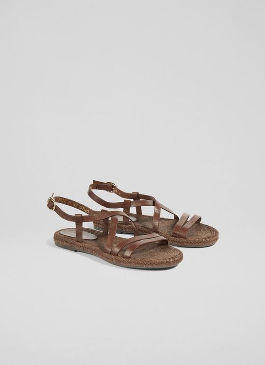 Indie Chocolate Leather Flat Sandals