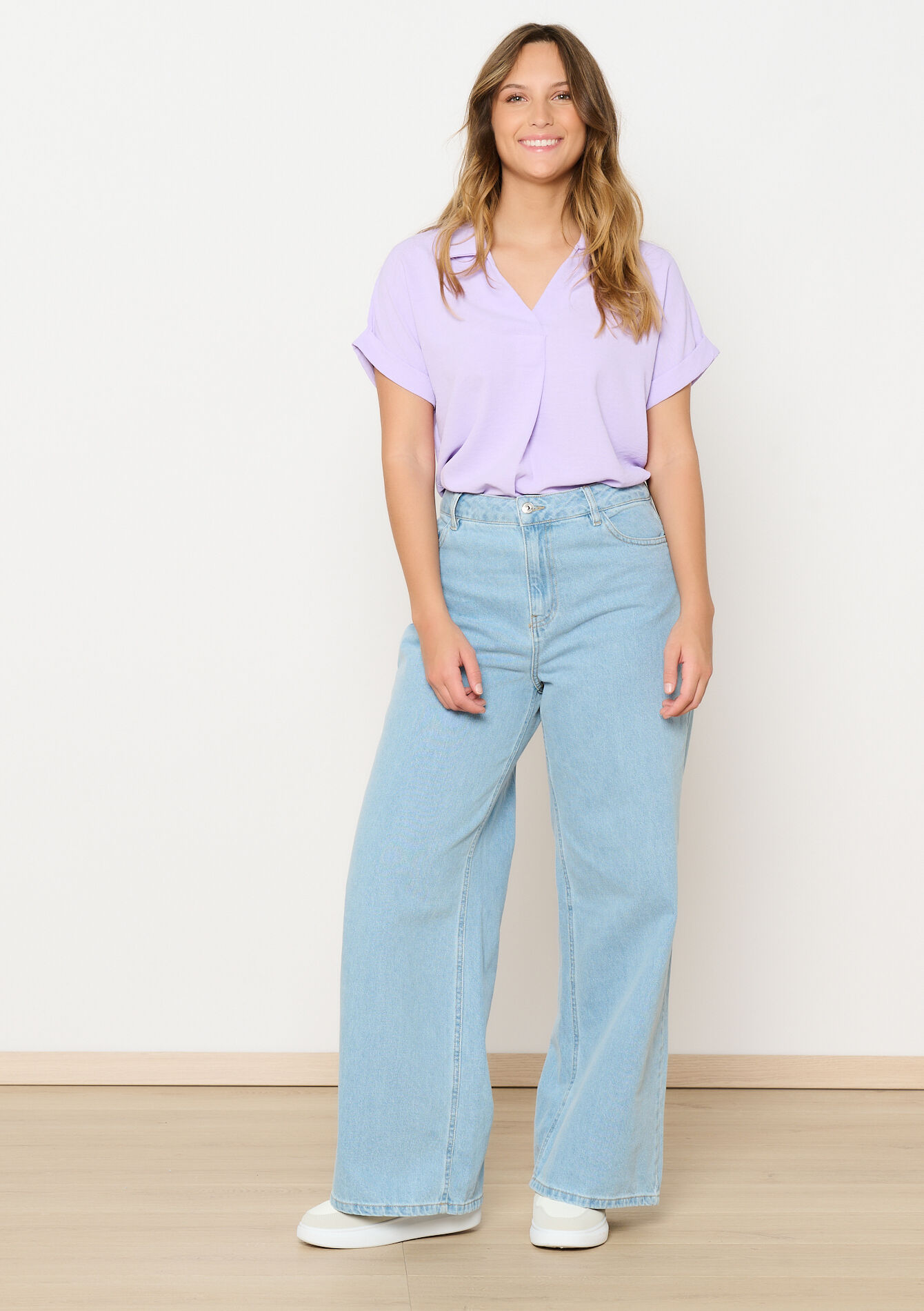 Blouse met polokraag