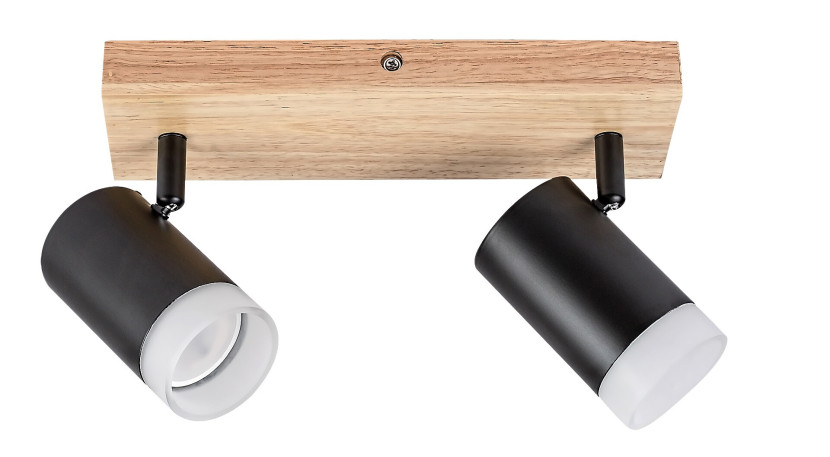 Spot listwa dąb-czarny Toras 2xGU10x10W wym:17,5x6x6cm IP20 Rabalux