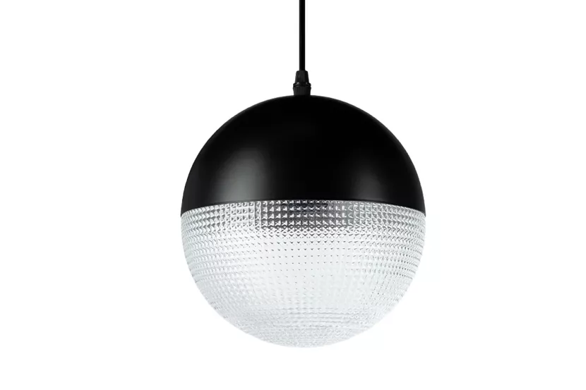 Lampa wisząca Kula 20cm Czarna Szklana NUBIS 200 nowoczesna loftowa