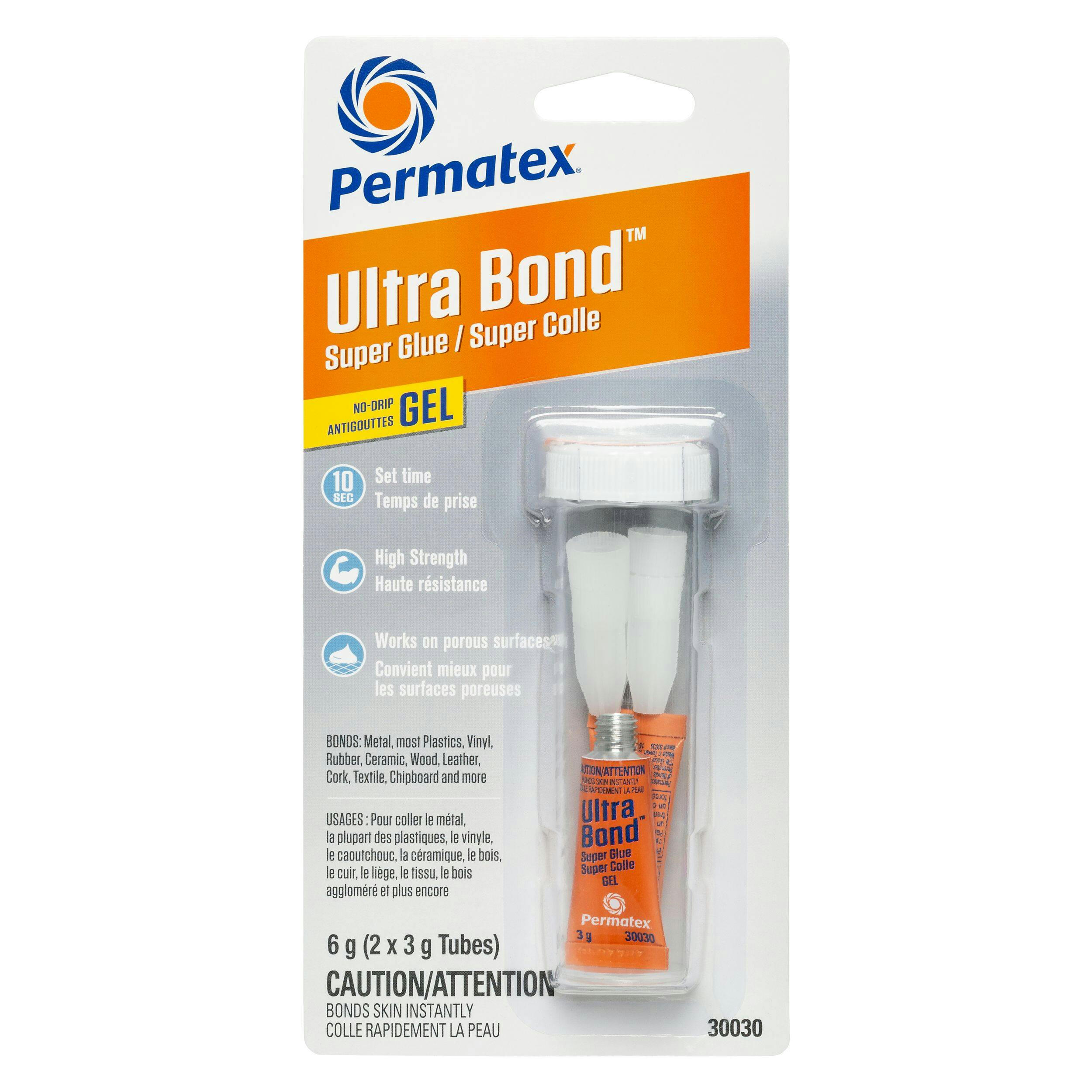 Permatex® Ultra Bond Super Glue Gel Tube, 6-g