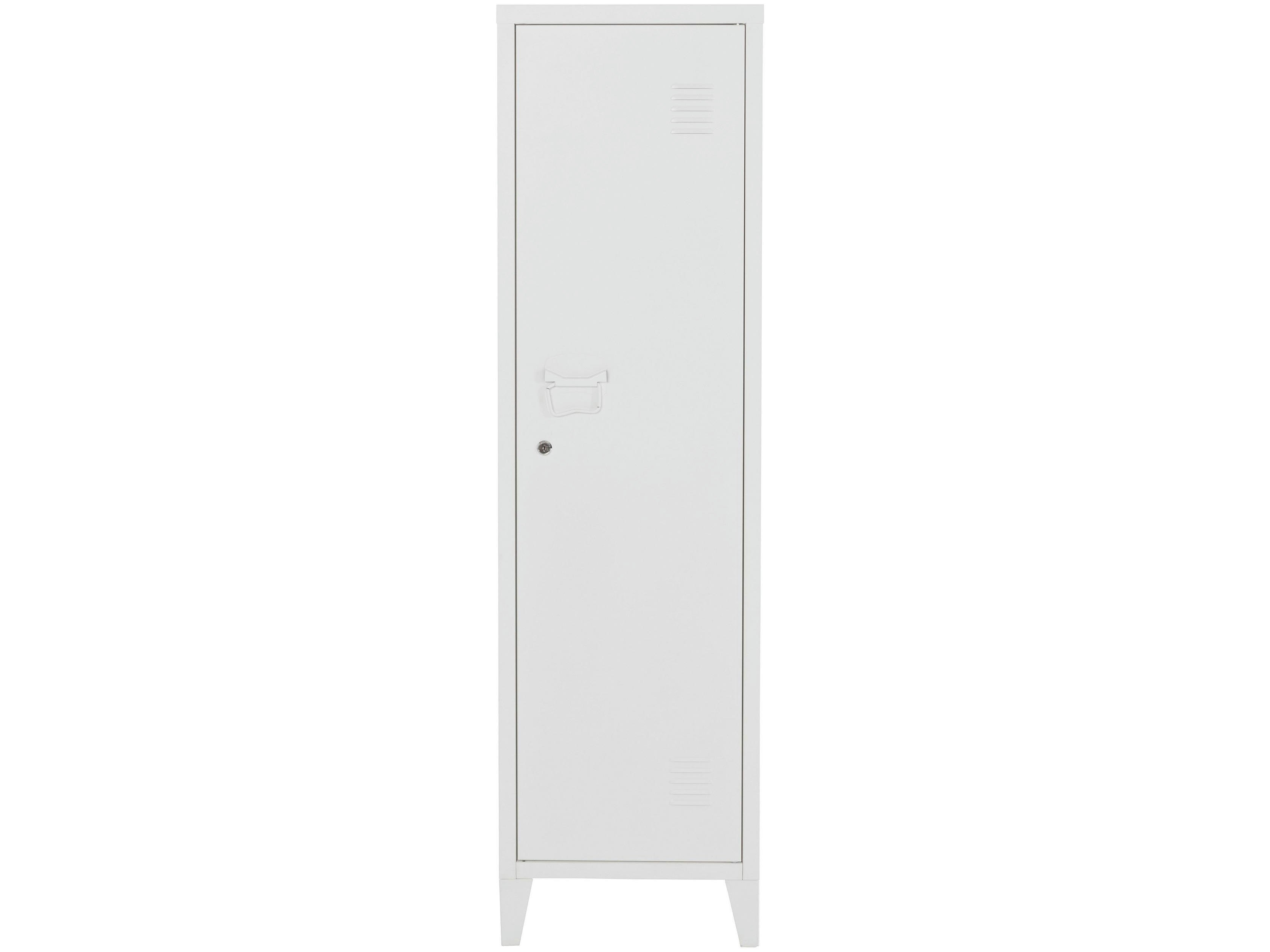 SALINO - Armoire avec 1 porte en métal blanc