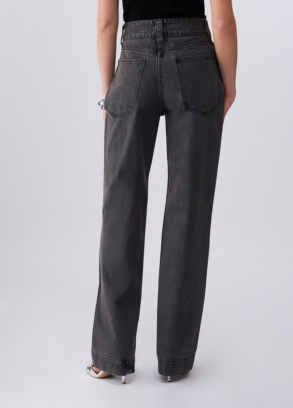 Jeans flare a vita alta