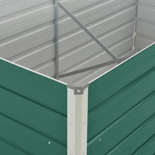 NNEVL Raised Garden Bed 160x80x77 cm Galvanised Steel Green