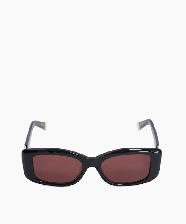 Goal Black - Slim Rectangular Sunglasses
