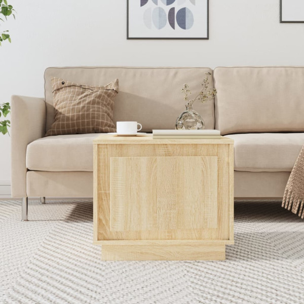 Stolik Kawowy Ława Stół Dąb Sonoma 51x50x44 Drzwiczki Do Salonu Do Pokoju