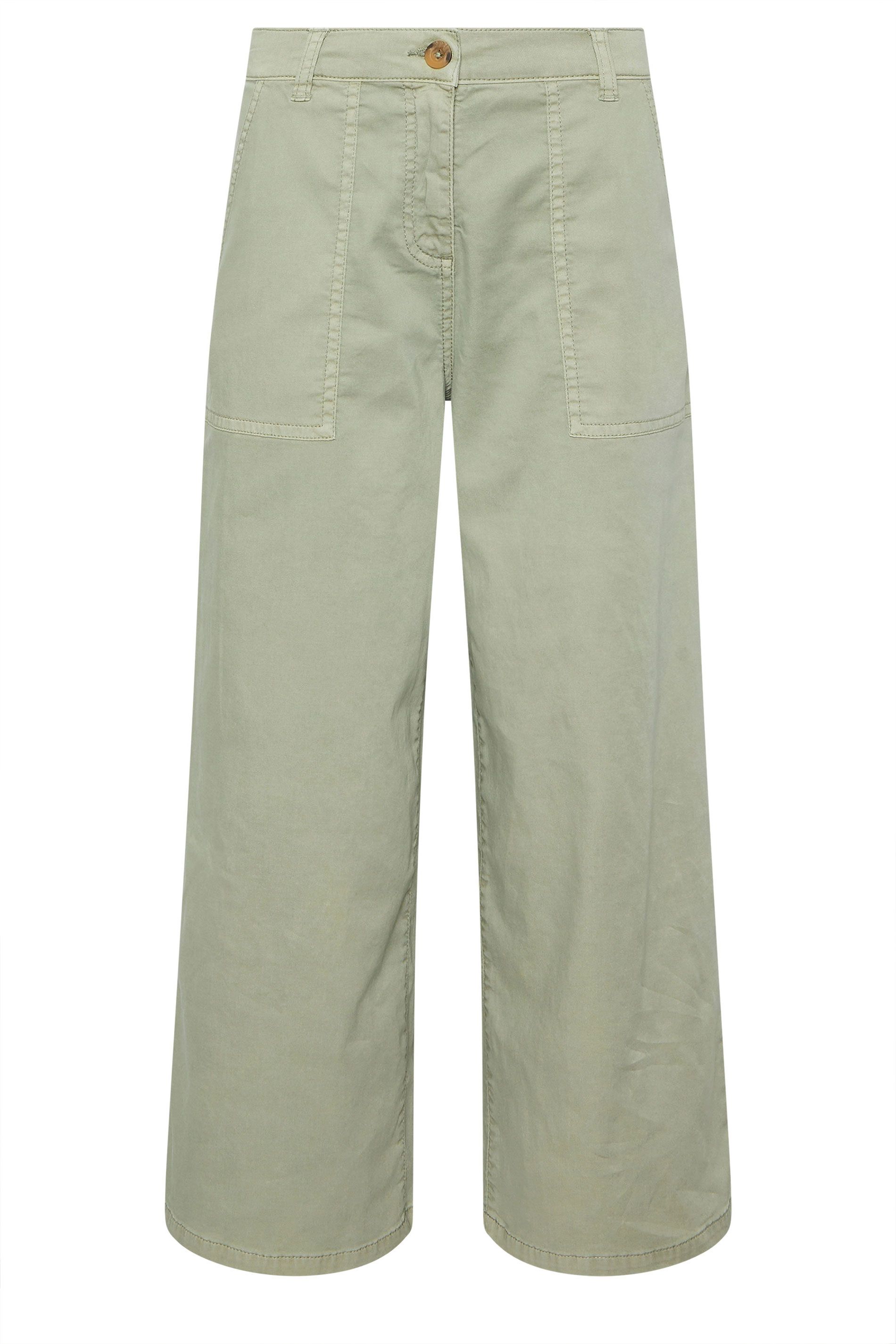 M&Co Petite Midrise Wide Leg Cargo Trousers