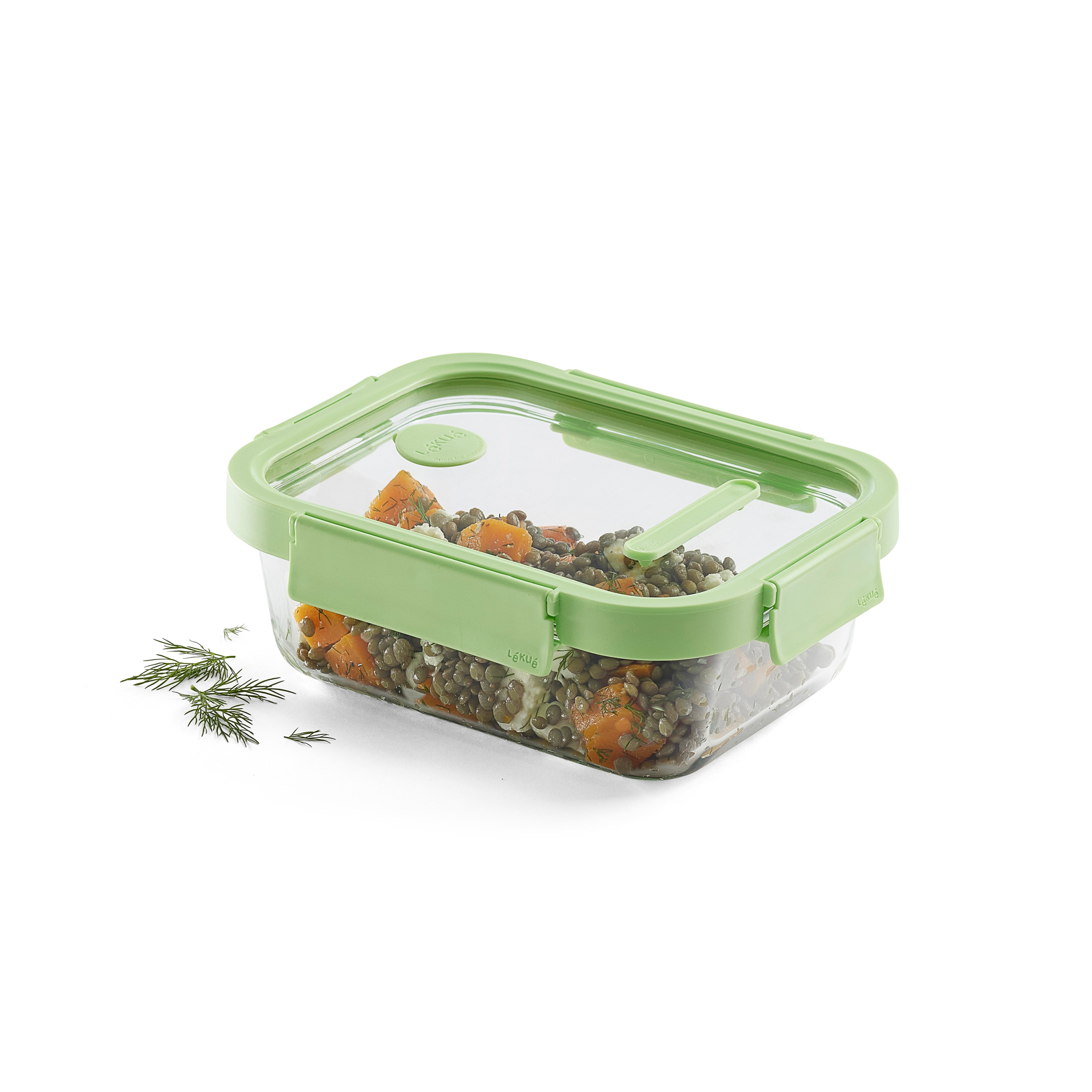 Lékué Vershouddoos Glas 1050 ml, Rechthoek
