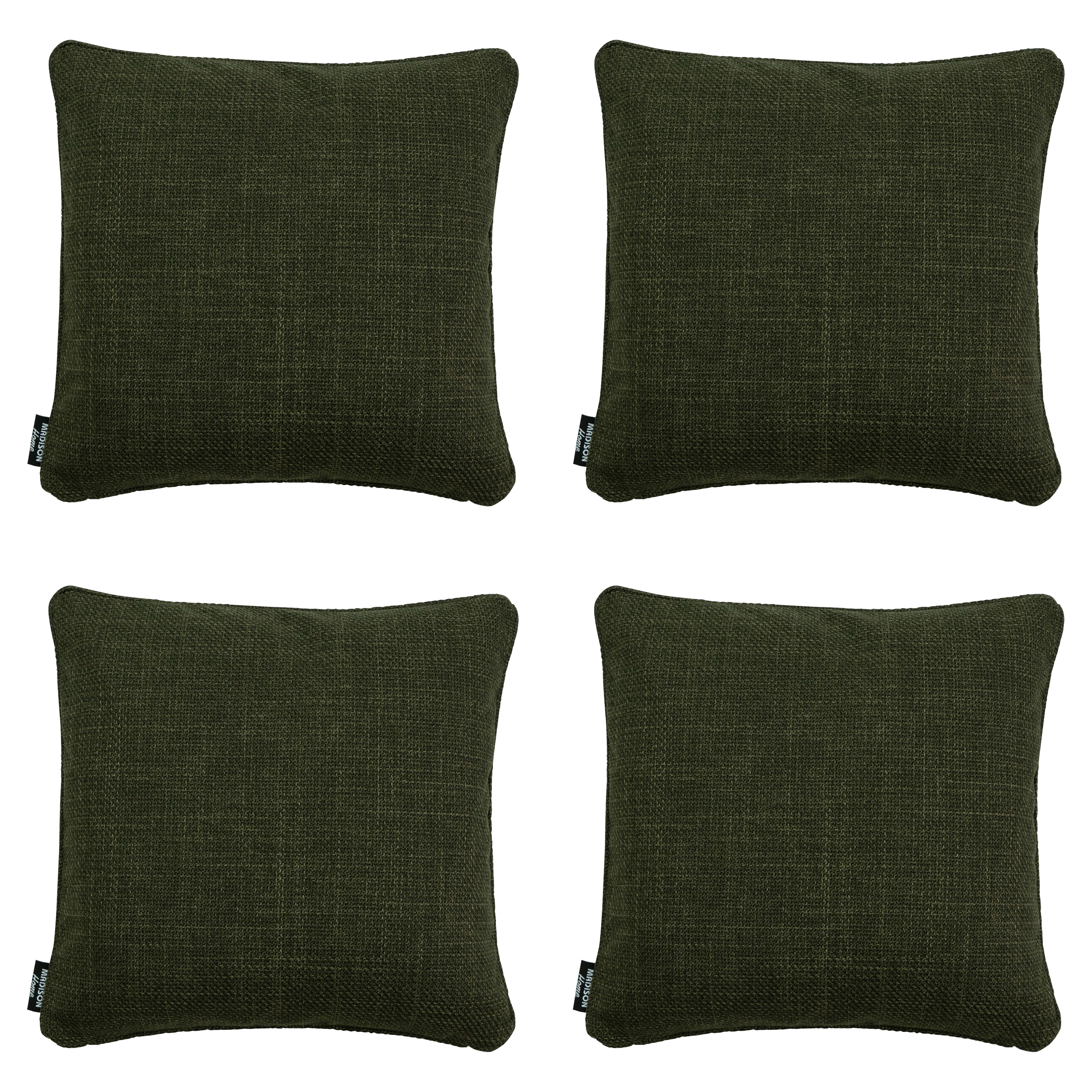 Madison - Sierkussen Nola green - 45x45x10cm - Set van 4