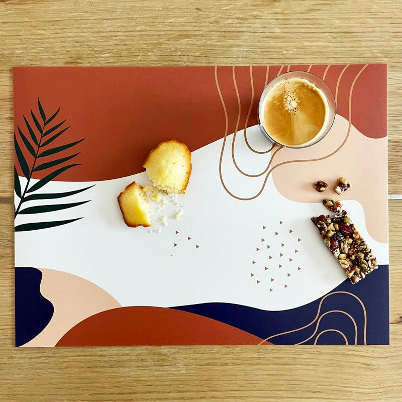 DUNE - Lot de 4 sets de table L 40xl 30cm Multicolore Abstrait