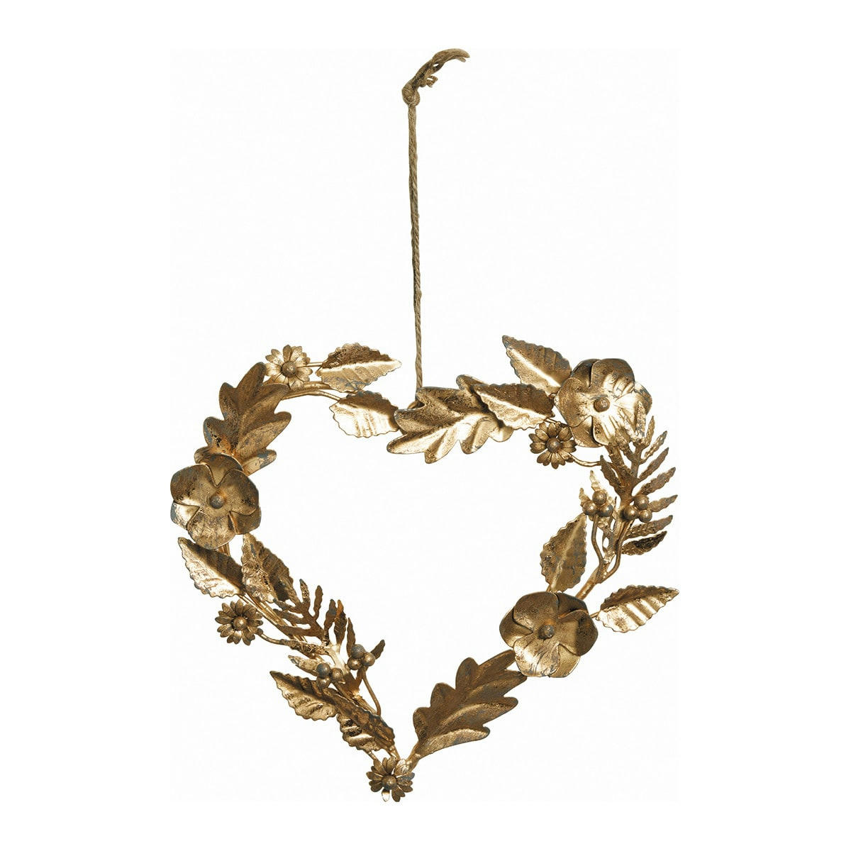 JARDIN D'AILLEURS - Couronne métal Cœur or petit modèle