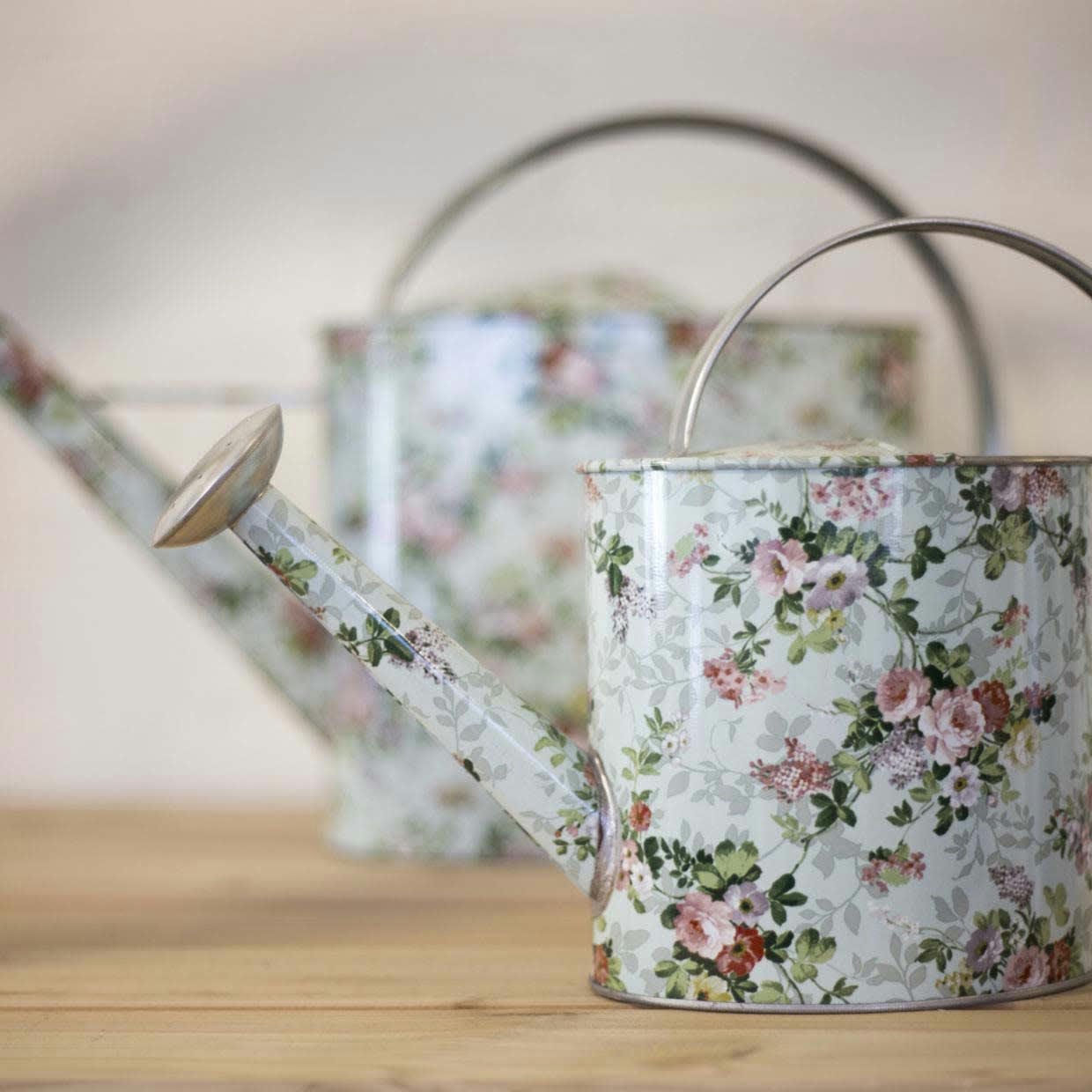 - Arrosoir en acier galvanisé roses 6,8 litres