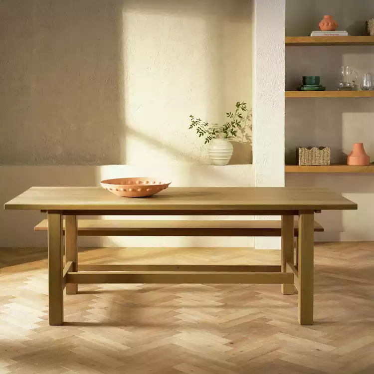 Habitat Denver Solid Wood 8 Seater Refectory Table - Pine