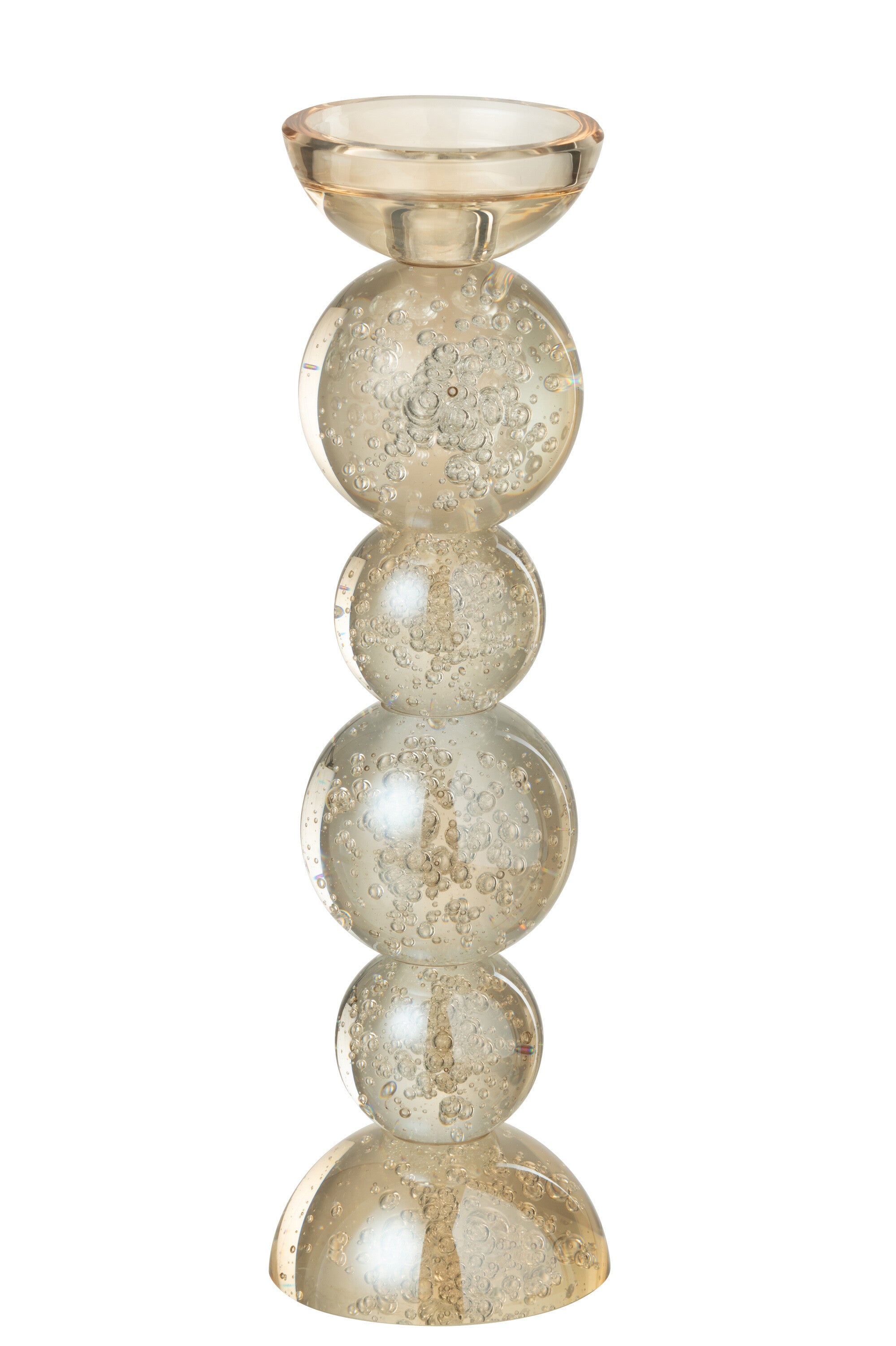 J-Line kaarshouder - glas - champagne - large