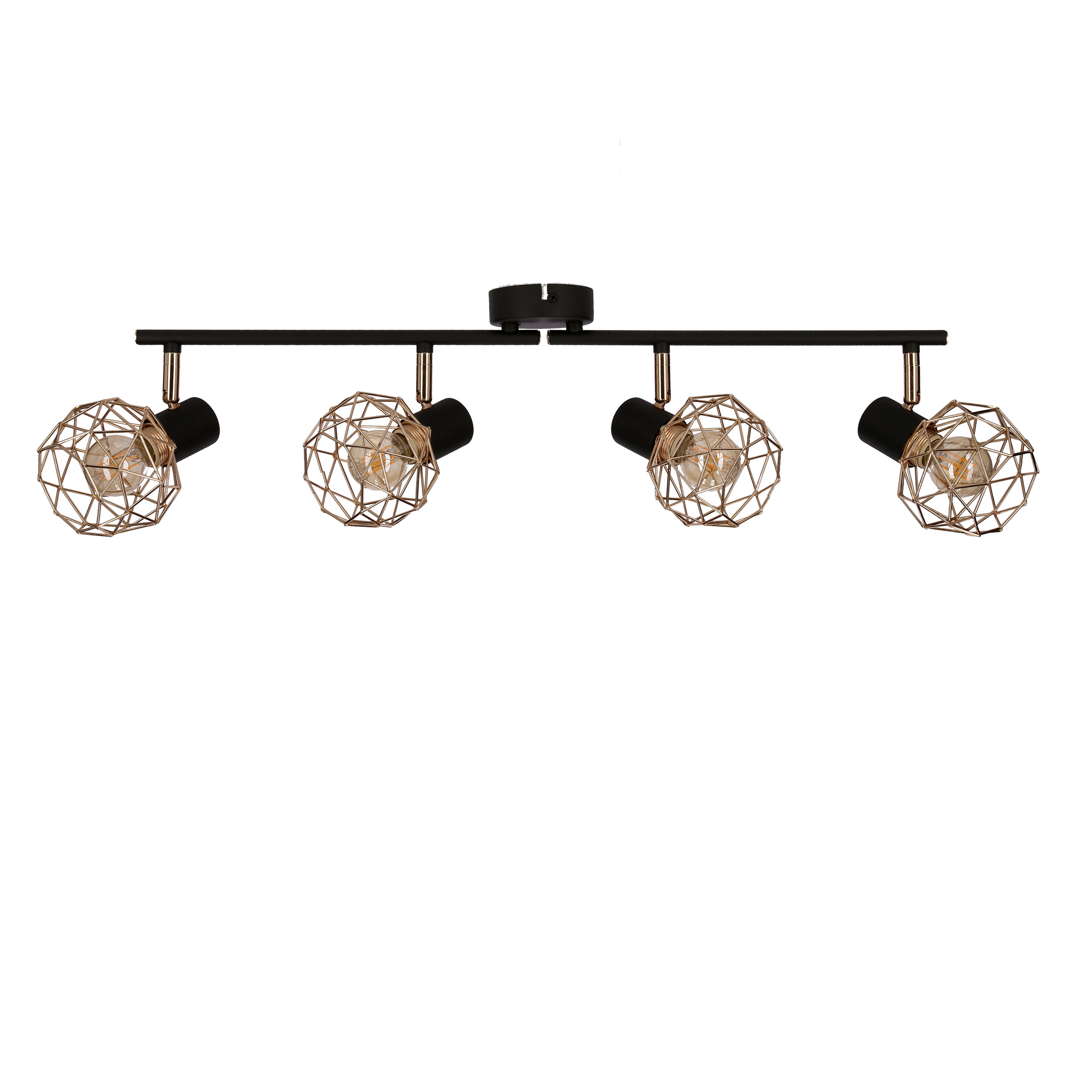 Lampa sufitowa czarno-miedziana ACROBAT 4xE14x40W Candellux